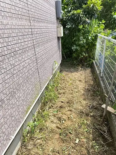 防草シート施工前