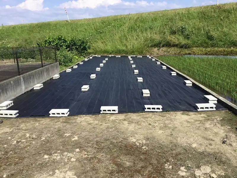 防草シート施工完了